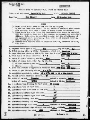USS PRINGLE > Report of AA Action in Leyte Gulf, Philippines on 11/29/44