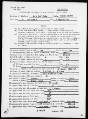 Thumbnail for USS PRINGLE > Report of AA Action in Leyte Gulf, Philippines on 12/5/44