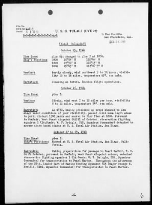 USS TULAGI > War Diary, 10/1/44 to 11/30/44