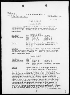 USS TULAGI > War Diary, 10/1/44 to 11/30/44