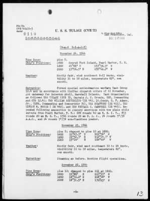 Thumbnail for USS TULAGI > War Diary, 10/1/44 to 11/30/44