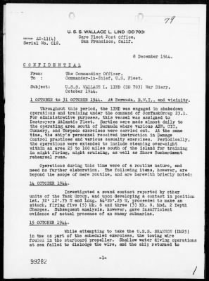 USS WALLACE L LIND > War Diary, 10/1/44 to 11/30/44