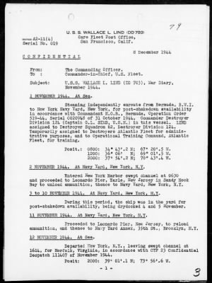 USS WALLACE L LIND > War Diary, 10/1/44 to 11/30/44