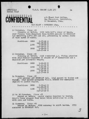 USS CROSBY > War Diary, 11/1-30/44