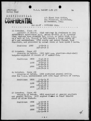 USS CROSBY > War Diary, 11/1-30/44