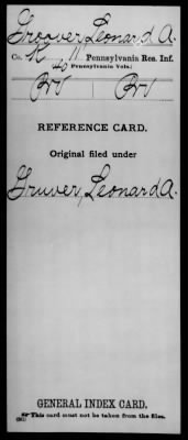 Leonard A > Groover, Leonard A (Prv)