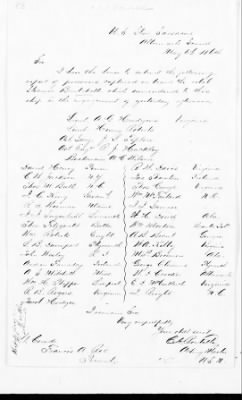 RB - Prisoners of war rolls and lists (persons captured by Union Forces) > A. W. Baker-U.S.S. Minnesota