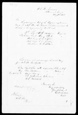 RB - Prisoners of war rolls and lists (persons captured by Union Forces) > A. W. Baker-U.S.S. Minnesota