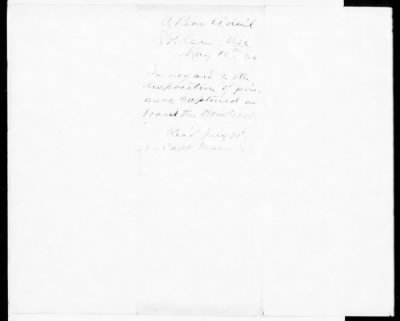 Thumbnail for RB - Prisoners of war rolls and lists (persons captured by Union Forces) > A. W. Baker-U.S.S. Minnesota