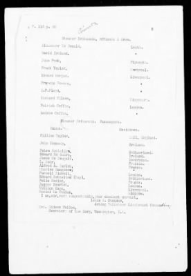 RB - Prisoners of war rolls and lists (persons captured by Union Forces) > A. W. Baker-U.S.S. Minnesota