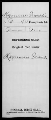 Thumbnail for Franklin > Kemmerer, Franklin (Pvt)