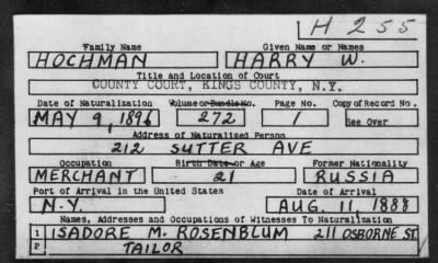 Thumbnail for HARRY W > HOCHMAN, HARRY W