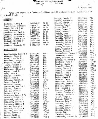 History of the 253rd Infantry Regiment > 253rd Infantry Regiment Recommendation for PUC 2cBn