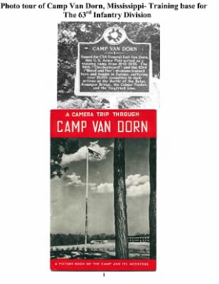 Pictorial History of the 63rd Infantry Division > Section V, Photo tour of Camp Van Dorn, Mississippi