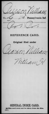 Thumbnail for William > Pierson, William (Pvt)