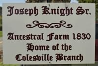 Sign on House, Knight home in Colesville NY