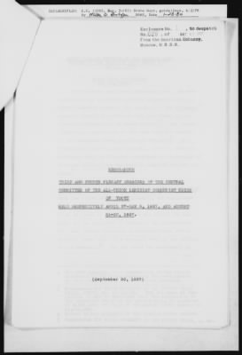 Thumbnail for Political Affairs > 861.00 Conferences, All-Union Communist Party/15-861.00 Congress Communist International VII/120