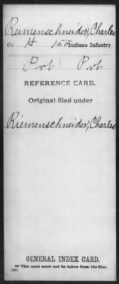 Thumbnail for Charles > Reimenschneider, Charles (Pvt)