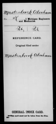 Thumbnail for Abraham > Mastenbrock, Abraham (Pvt)