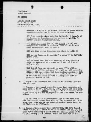 Thumbnail for COMTASK-UNIT 79.4.3 > Rep of landing ops In the amphibious assault on Lingayen Gulf, Luzon Is, Philippines on 1/9/45