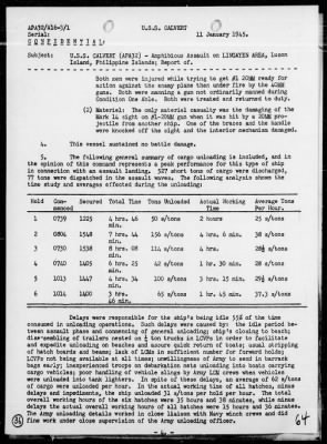 Thumbnail for COMTASK-UNIT 79.4.3 > Rep of landing ops In the amphibious assault on Lingayen Gulf, Luzon Is, Philippines on 1/9/45