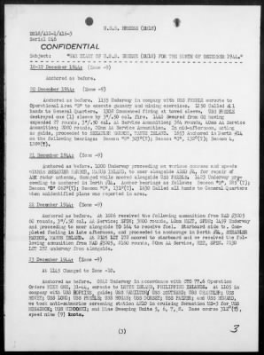 USS BREESE > War Diary, 12/1-31/44