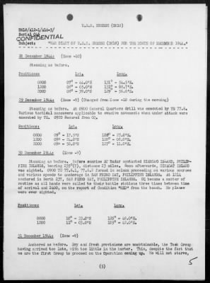 USS BREESE > War Diary, 12/1-31/44