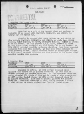 USS WALKER > War Diary, 12/1-31/44