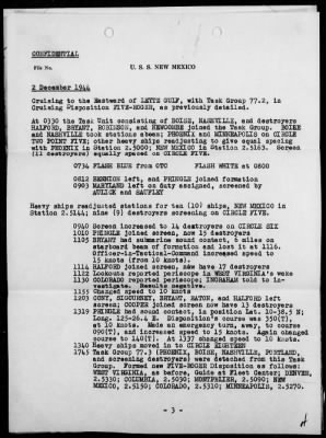 Thumbnail for USS NEW MEXICO > War Diary, 12/1-31/44