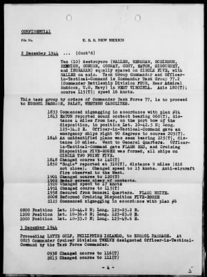 Thumbnail for USS NEW MEXICO > War Diary, 12/1-31/44