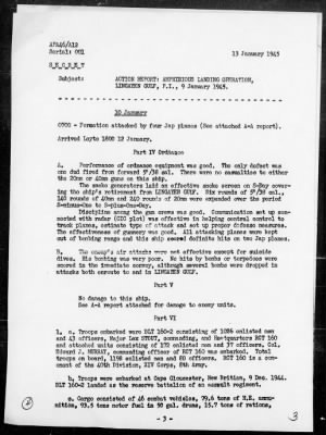 USS KNOX > Rep of amphibious ops in the invasion of Lingayen Gulf, Luzon Island, Philippines on 1/9/45, including AA actions, 1/8-10/45