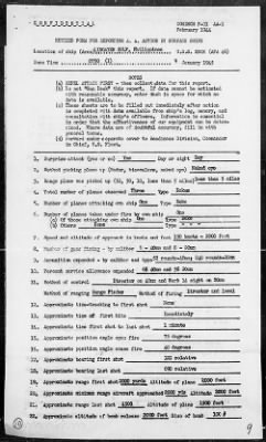 USS KNOX > Rep of amphibious ops in the invasion of Lingayen Gulf, Luzon Island, Philippines on 1/9/45, including AA actions, 1/8-10/45