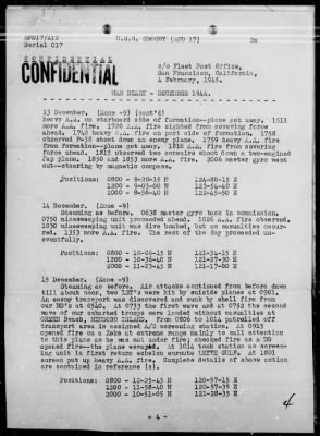 USS CROSBY > War Diary, 12/1-31/44