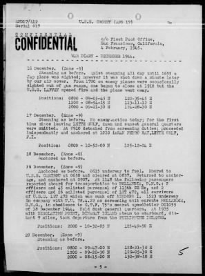 USS CROSBY > War Diary, 12/1-31/44