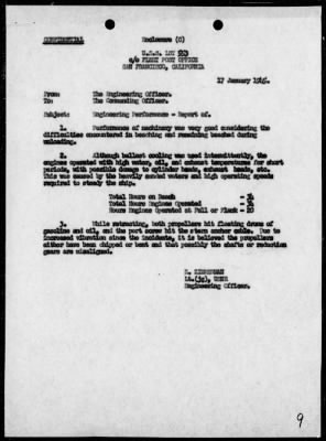 Thumbnail for USS LST-553 > Report of operations in resupply landing in Lingayen Gulf, Luzon Island, Philippines on 1/13/45, including AA action while enroute on 1/12/45