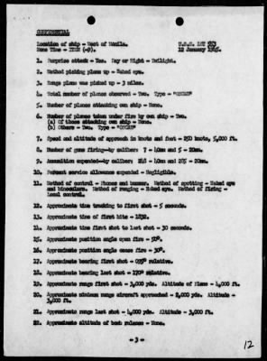 Thumbnail for USS LST-553 > Report of operations in resupply landing in Lingayen Gulf, Luzon Island, Philippines on 1/13/45, including AA action while enroute on 1/12/45