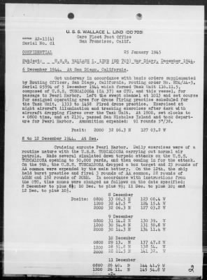 USS WALLACE L LIND > War Diary, 12/1-31/44