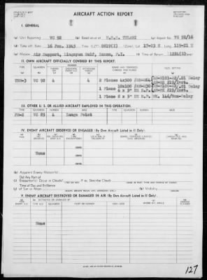 Thumbnail for USS TULAGI > Report of air operations in support of the amphibious assault on Lingayen Gulf, Luzon Island, Philippines, 1/4-14/45, including AA actions on 1/5 & 13/45