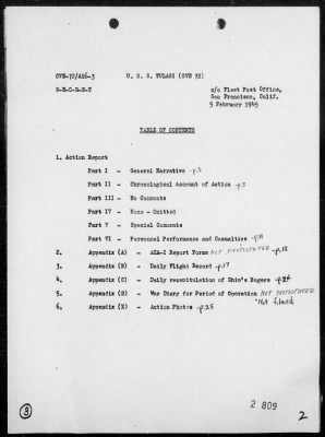 USS TULAGI > Report of air operations off Western Coast of Mindoro Island, Philippine, 1/18/45-2/1/45, including air operations in support of amphibious landings near San Narcisco, Luzon Island, Philippines 1/29-30/45