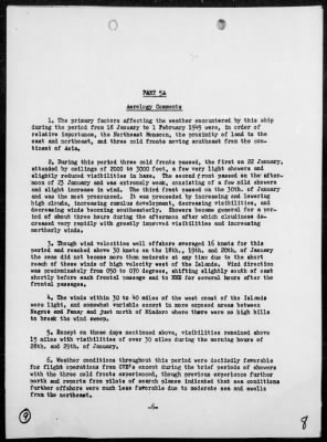 USS TULAGI > Report of air operations off Western Coast of Mindoro Island, Philippine, 1/18/45-2/1/45, including air operations in support of amphibious landings near San Narcisco, Luzon Island, Philippines 1/29-30/45