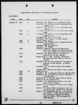 USS TULAGI > Report of air operations off Western Coast of Mindoro Island, Philippine, 1/18/45-2/1/45, including air operations in support of amphibious landings near San Narcisco, Luzon Island, Philippines 1/29-30/45