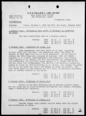 USS WALLACE L LIND > War Diary, 1/1-31/45