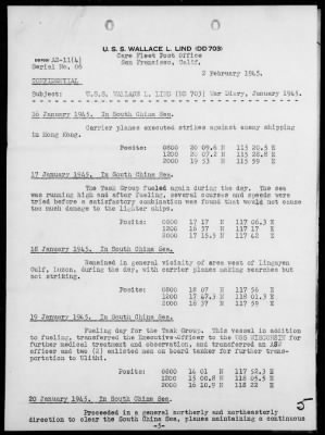 USS WALLACE L LIND > War Diary, 1/1-31/45