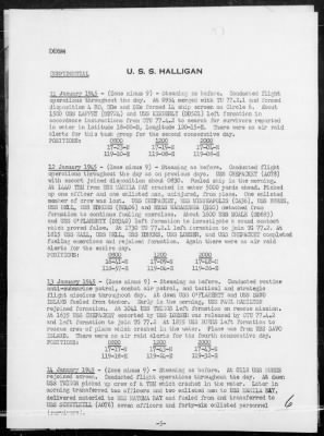 Thumbnail for USS HALLIGAN > War Diary, 1/1-31/45