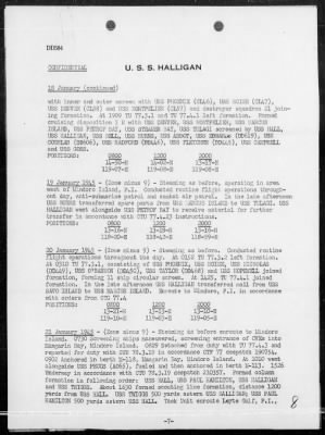 Thumbnail for USS HALLIGAN > War Diary, 1/1-31/45