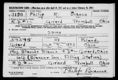 Philip R > Bianco, Philip R (1893)