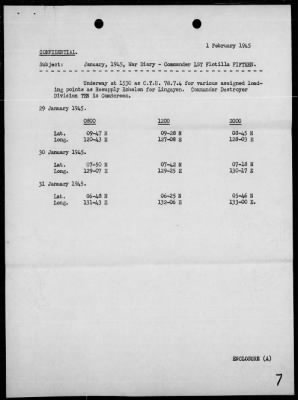 COM LST FLOT 15 > War Diary, 1/1-31/45