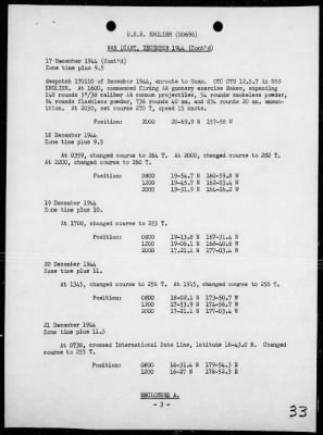 Thumbnail for USS ENGLISH > War Diary, 5/4/44 to 1/31/45