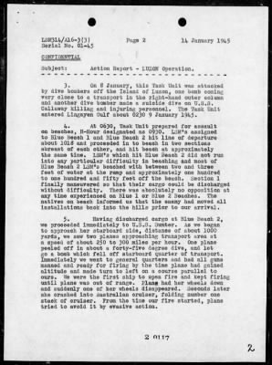 Thumbnail for USS LSM-314 > Rep of ops In the invasion of Lingayen Gulf, Luzon Is, Philippines, 1/9-12/45, including AA acts 1/8 & 9/45