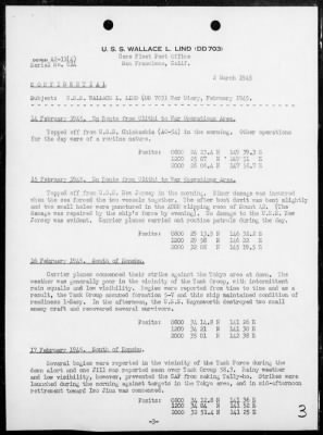 USS WALLACE L LIND > War Diary, 2/1-28/45